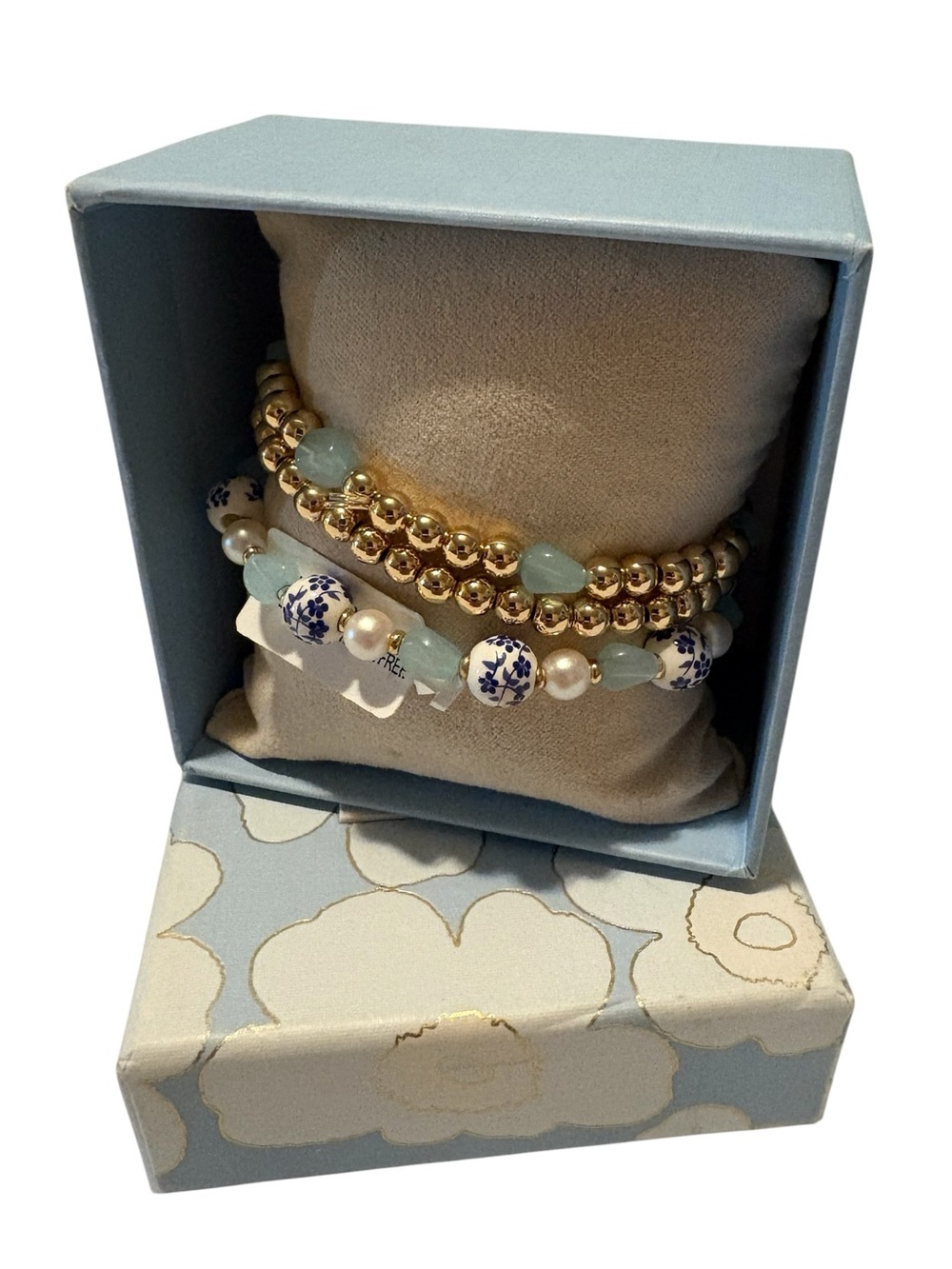Piper K. stretch beaded stack bracelet set